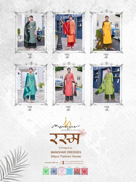 Mayur Rasam Rayon Designer Readymade Suits Catalog
